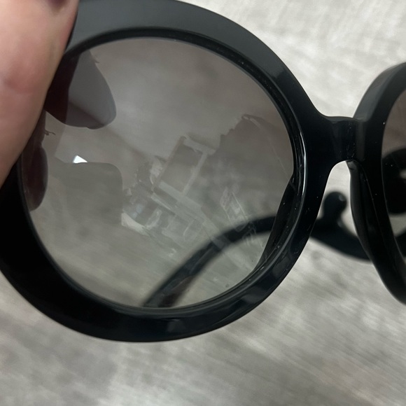 Prada Women's Minimal Baroque PR 27NS 1AB3M1 Black/Grey Gradient Sunglasses - Picture 5 of 8